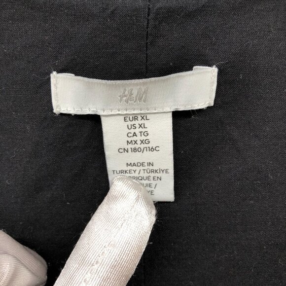 H&M Button Front Mini Dress XL Black V-Neck Jacket Dress Suit Dress Formal - Picture 5 of 8